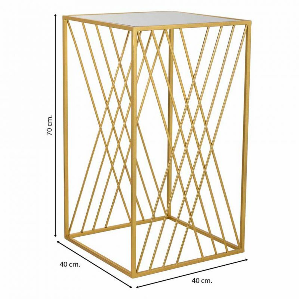 Hörnbord Alexandra House Living Guld 40 x 70 x 40 cm - 4