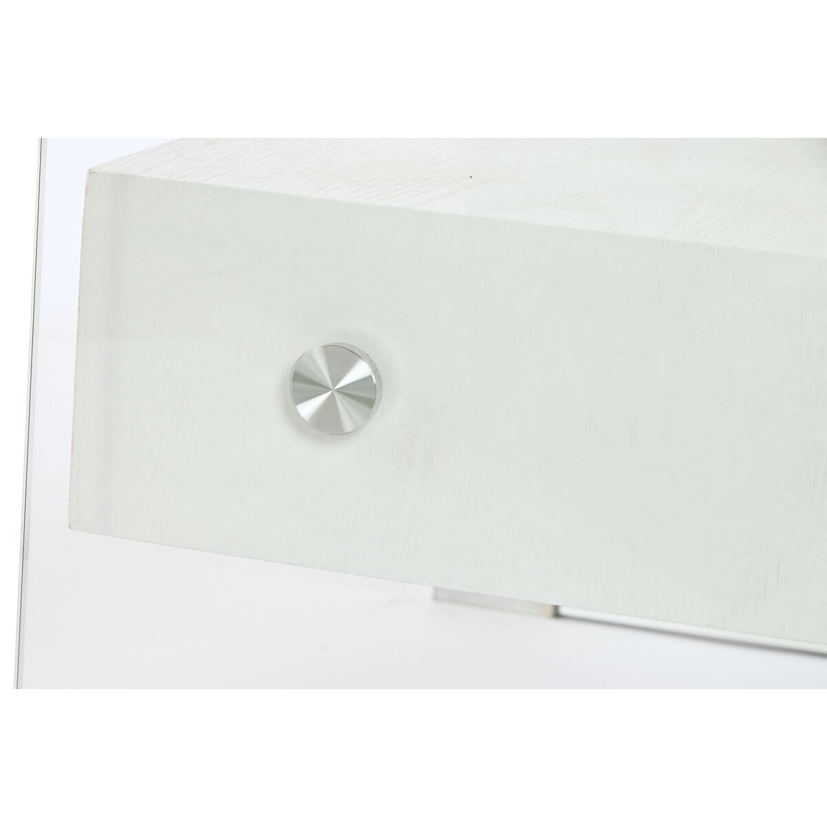 Nattduksbord DKD Home Decor Vit Transparent Glas Trä MDF 50 x 40 x 45,5 cm - 5