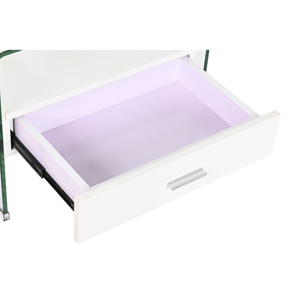 Nattduksbord DKD Home Decor Vit Transparent Glas Trä MDF 50 x 40 x 45,5 cm - 7
