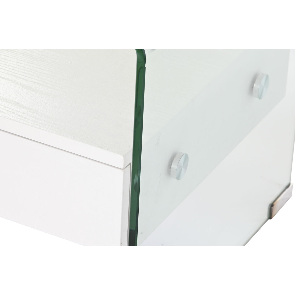 Nattduksbord DKD Home Decor Vit Transparent Glas Trä MDF 50 x 40 x 45,5 cm - 8