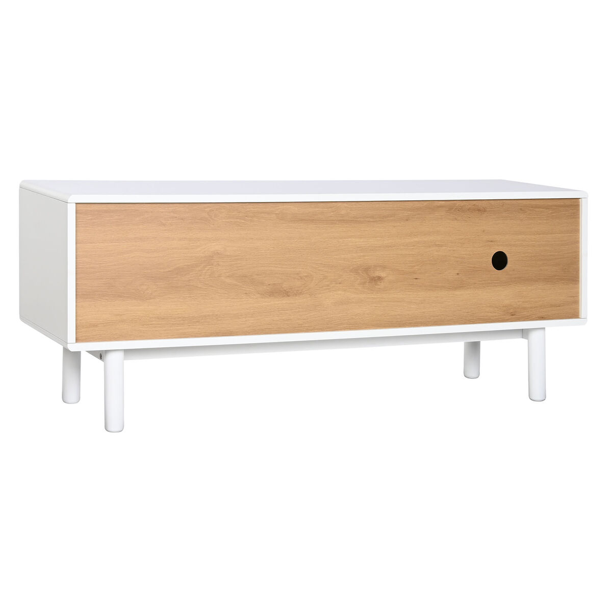 TV-möbler Home ESPRIT Vit Naturell polypropen Trä MDF 140 x 40 x 55 cm - 2