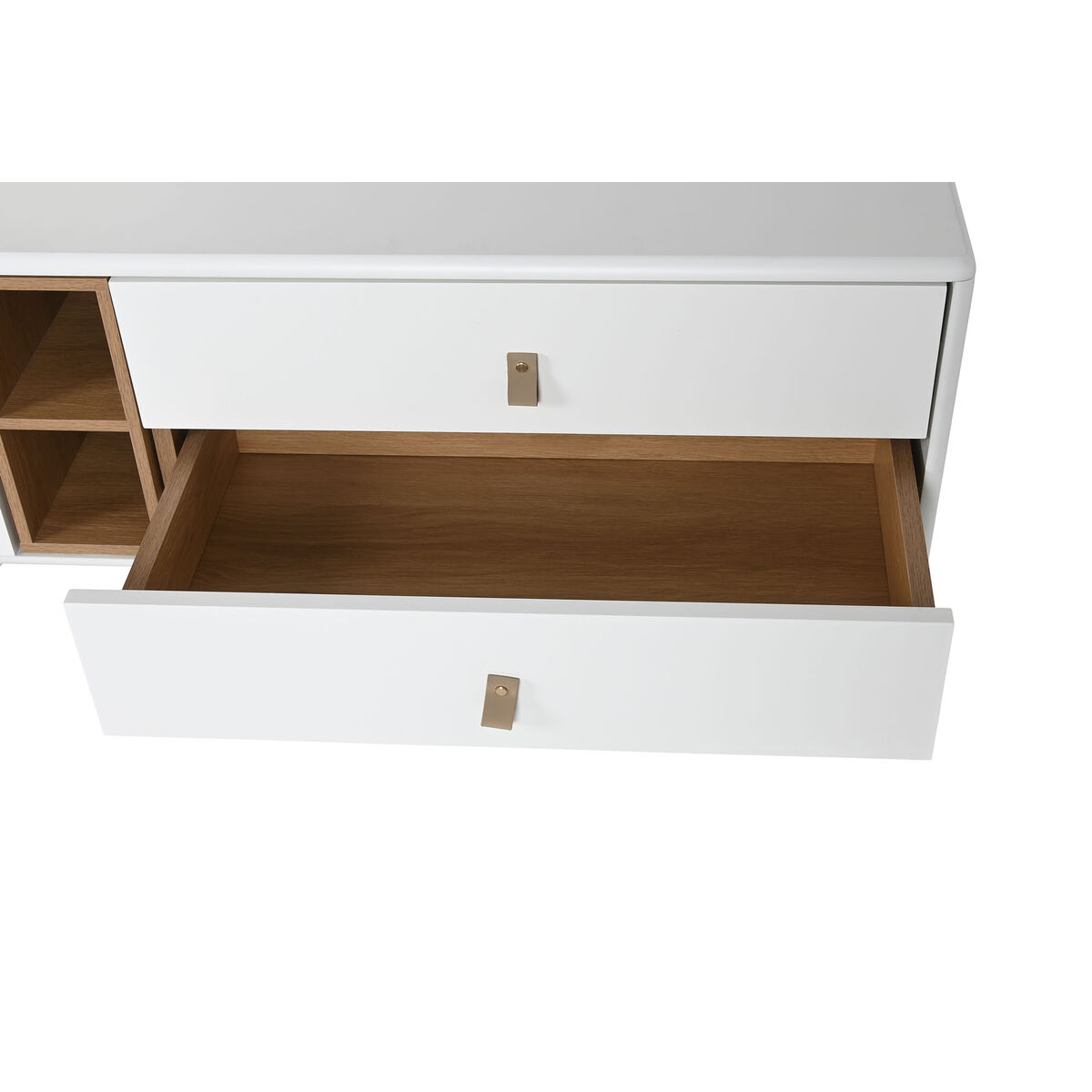 TV-möbler Home ESPRIT Vit Naturell polypropen Trä MDF 140 x 40 x 55 cm - 7