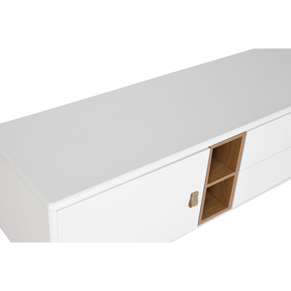 TV-möbler Home ESPRIT Vit Naturell polypropen Trä MDF 140 x 40 x 55 cm - 4