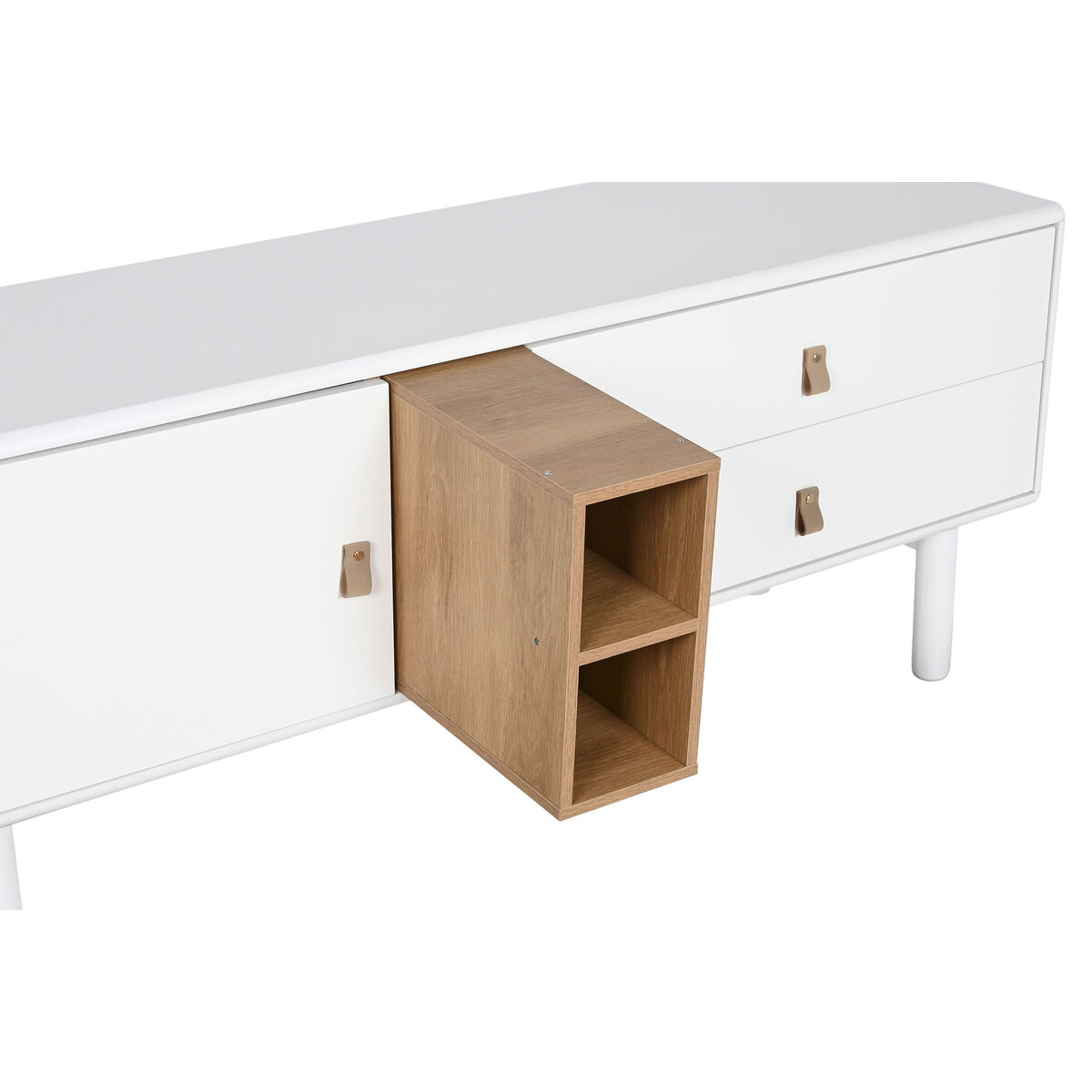TV-möbler Home ESPRIT Vit Naturell polypropen Trä MDF 140 x 40 x 55 cm - 6