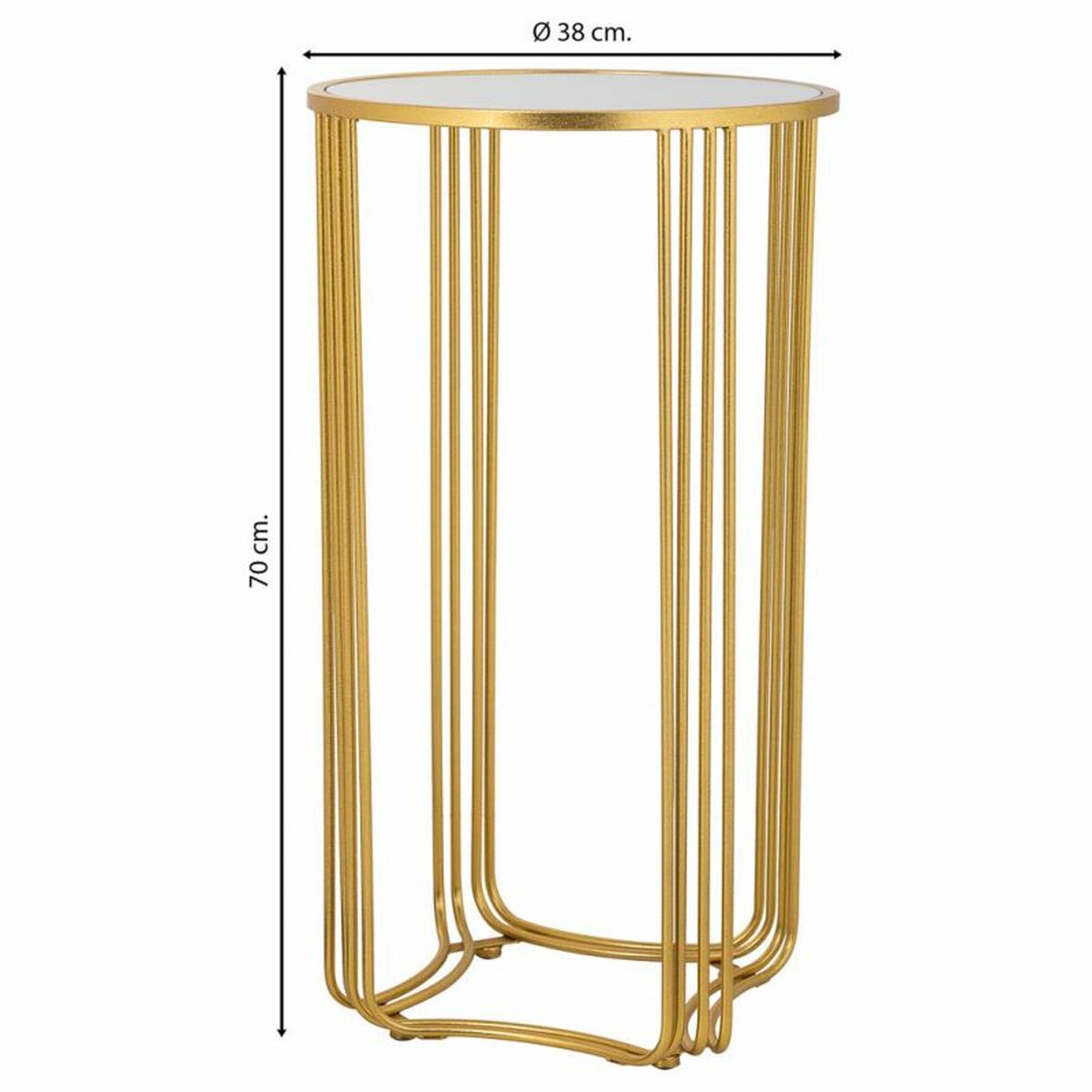 Hörnbord Alexandra House Living Guld 38 x 70 x 38 cm - 3