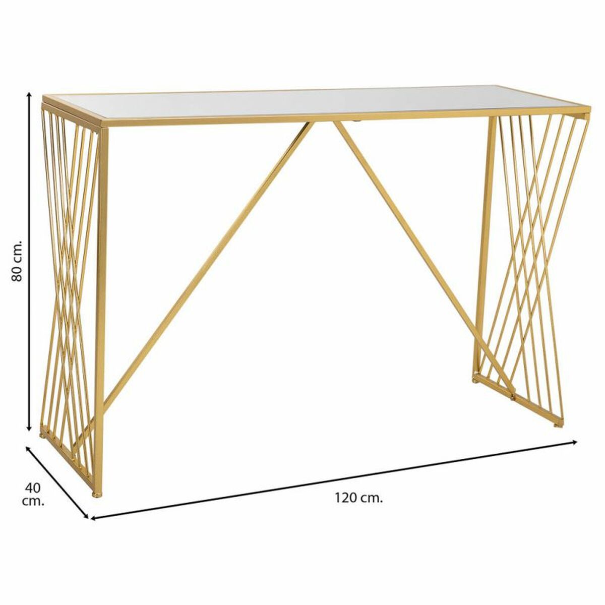 Mottagare Alexandra House Living Gyllene 40 x 80 x 120 cm - 4