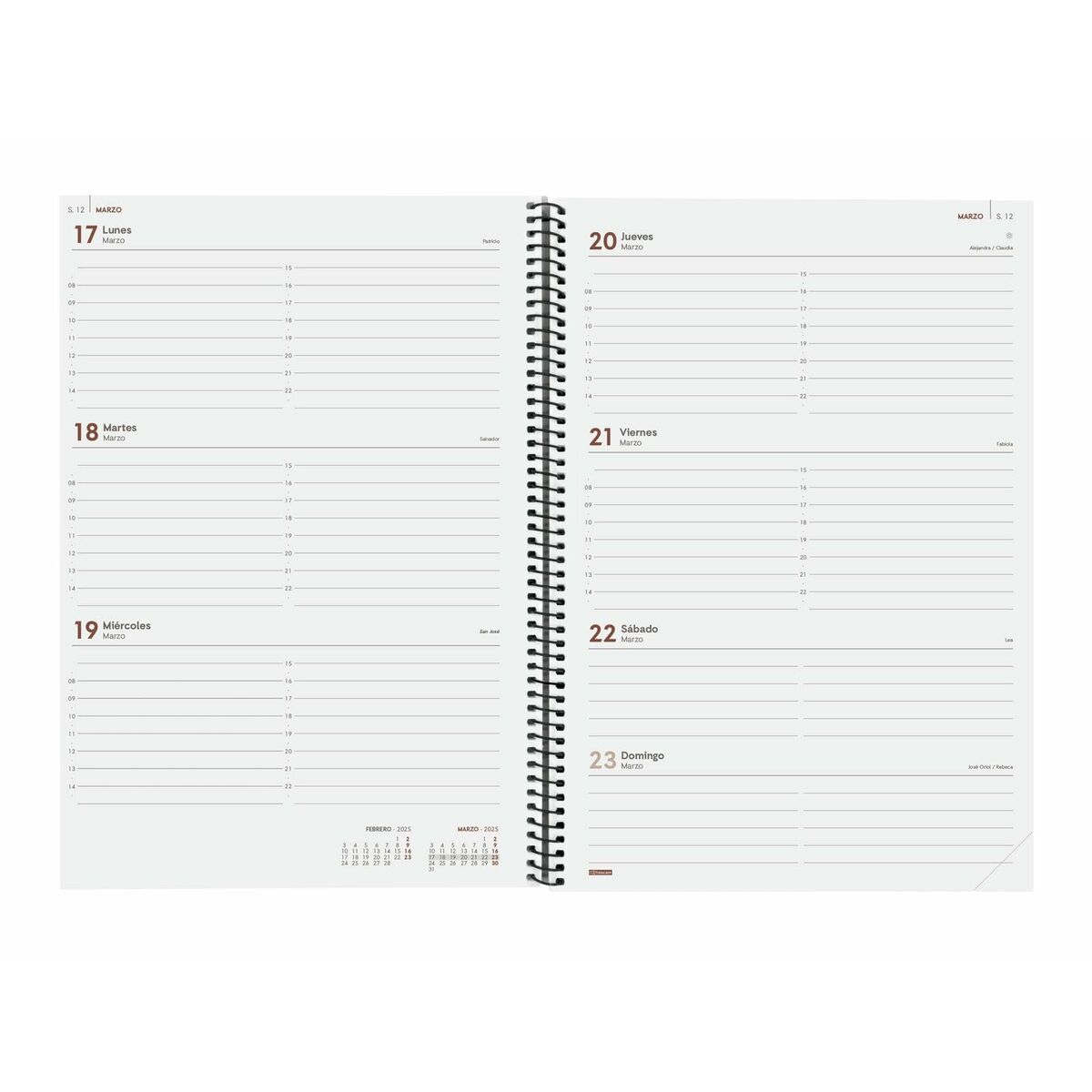 Dagbok Finocam YEAR Svart A4 21 x 29,7 cm 2025 - 5