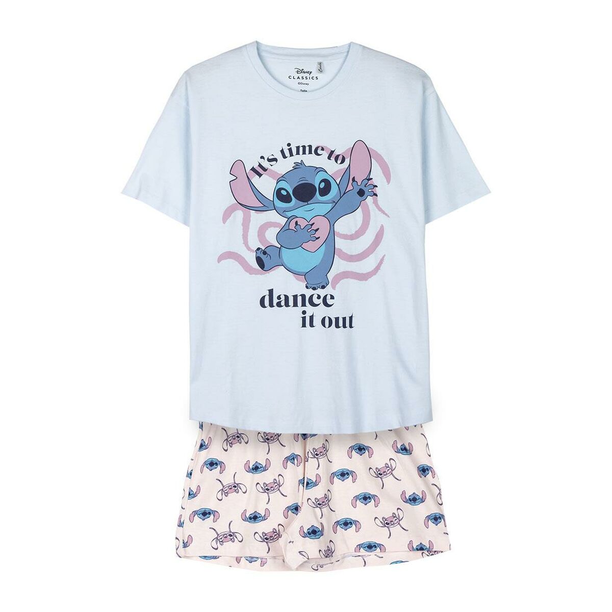 Sommarpyjamas Stitch Blå