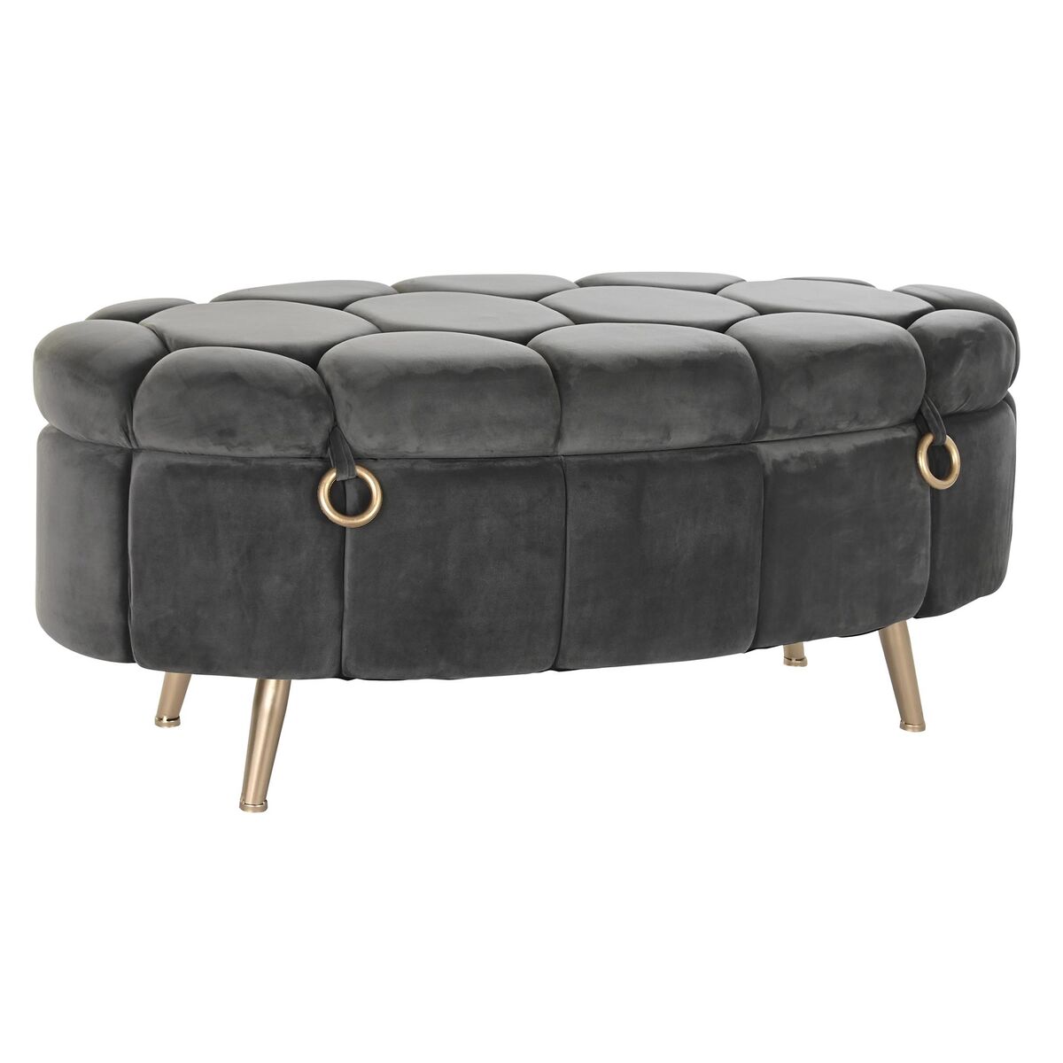 Sittpall DKD Home Decor Grå Metall (Renoverade A)