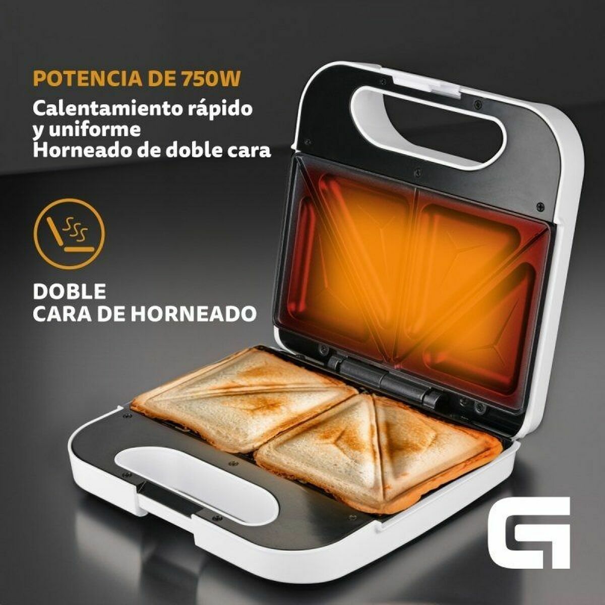 Smörgåsmaskin Grunkel SAN-CC BL Vit 750 W - 3