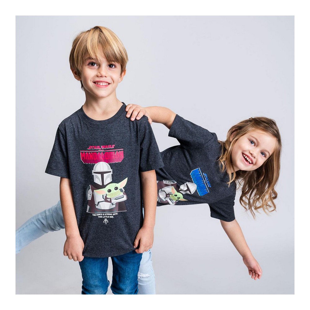 Barn T-shirt med kortärm The Mandalorian Svart - 8