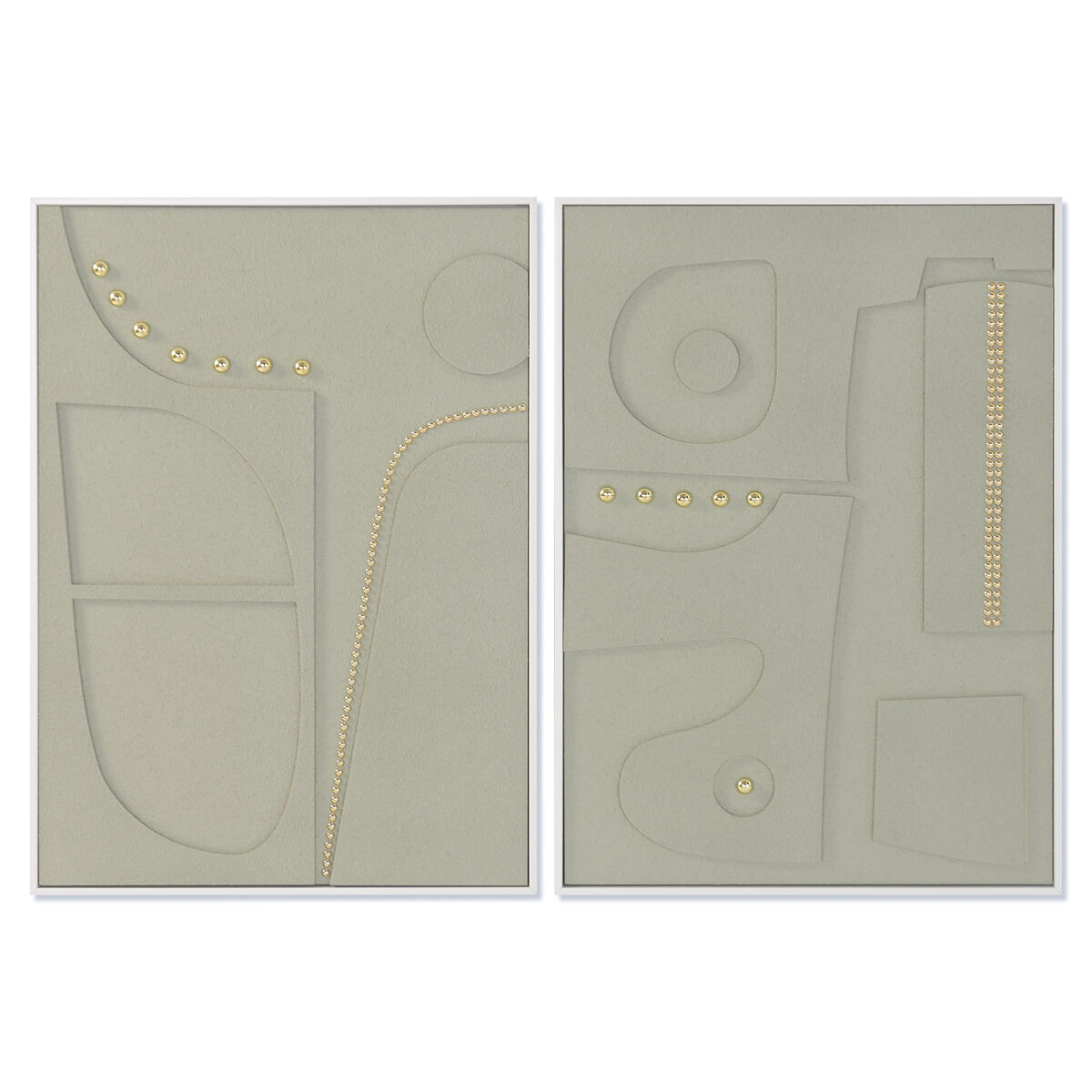 Kanvas Home ESPRIT Grön Gyllene Modern 52 X 4 X 72 CM (2 antal)