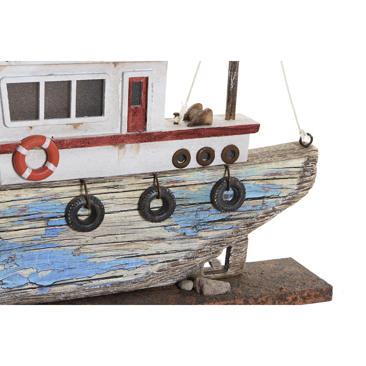Prydnadsfigur DKD Home Decor Blå Vit Barco 40 x 5 x 24 cm - 6