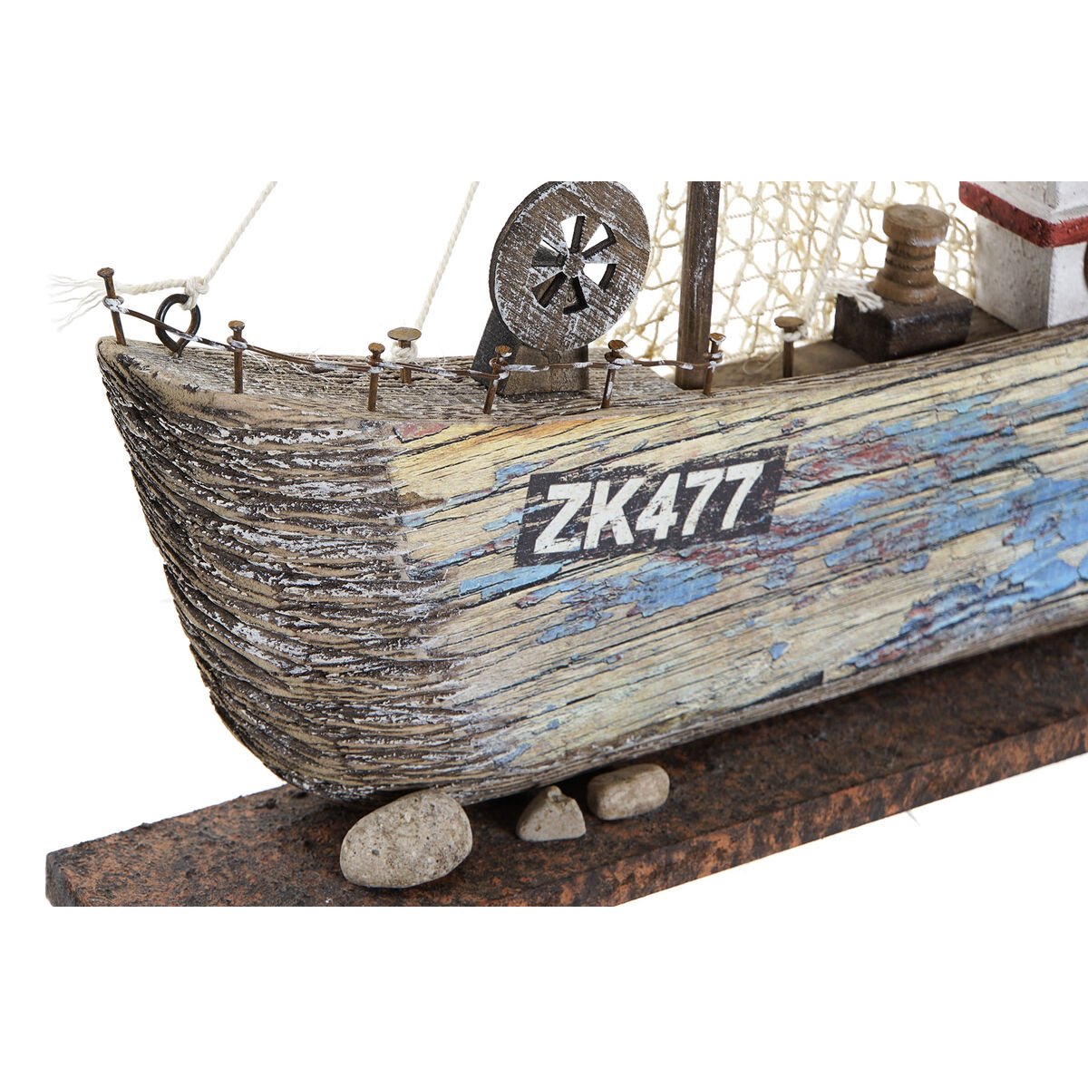 Prydnadsfigur DKD Home Decor Blå Vit Barco 40 x 5 x 24 cm - 7