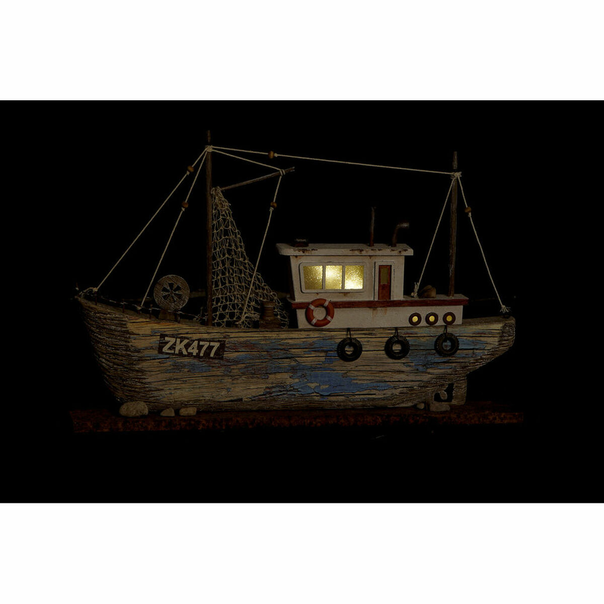 Prydnadsfigur DKD Home Decor Blå Vit Barco 40 x 5 x 24 cm - 5