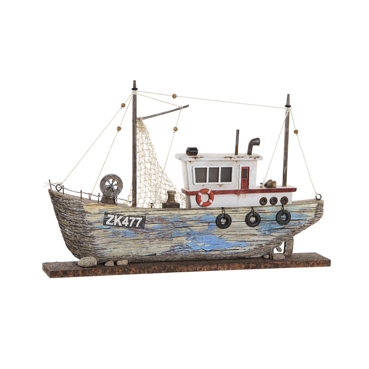 Prydnadsfigur DKD Home Decor Blå Vit Barco 40 x 5 x 24 cm - 8