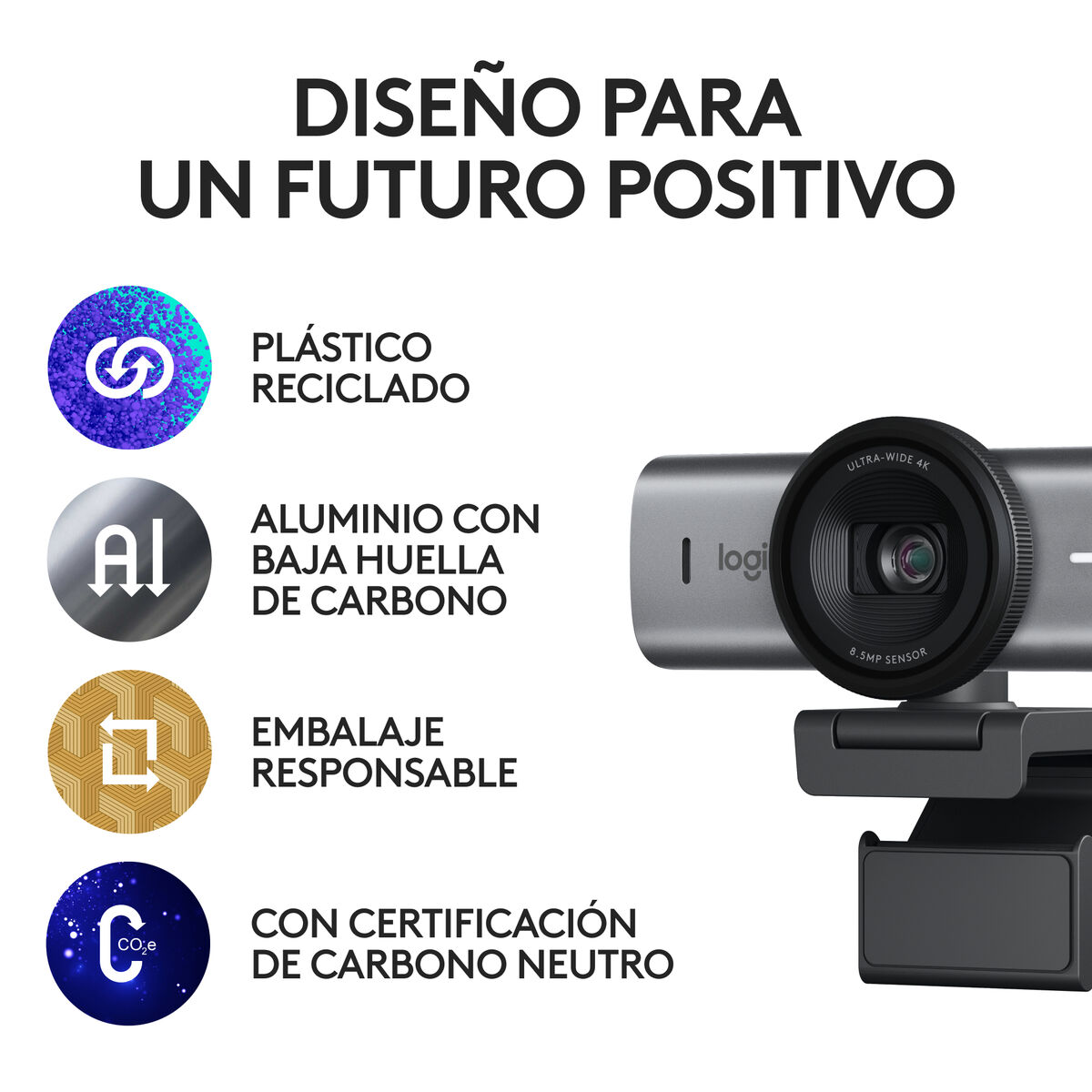 Webbkamera Logitech 4K Ultra HD - 3
