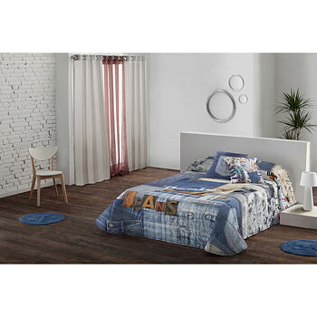Sängöverdrag Lois PATCH P. Blå Säng 90 180 x 260 cm (2 Delar)