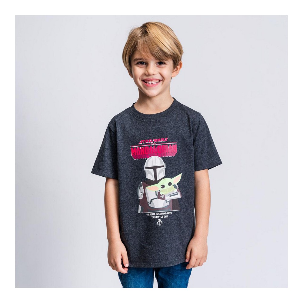 Barn T-shirt med kortärm The Mandalorian Svart - 8