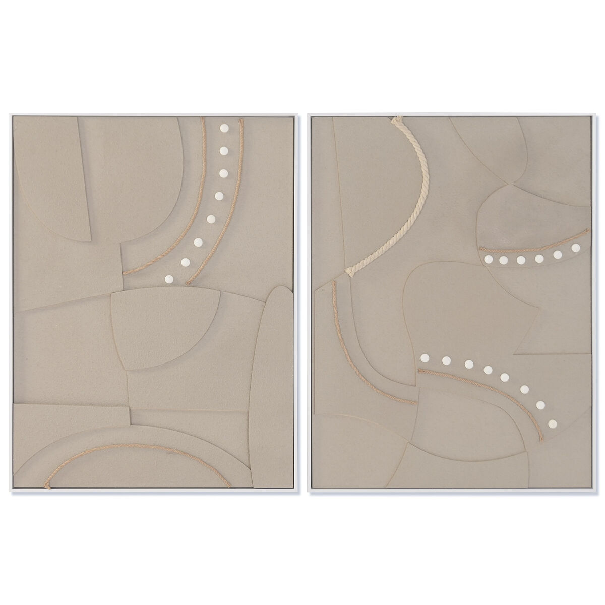Kanvas Home ESPRIT Beige Modern Urban 62 x 4,5 x 82 cm (2 antal)