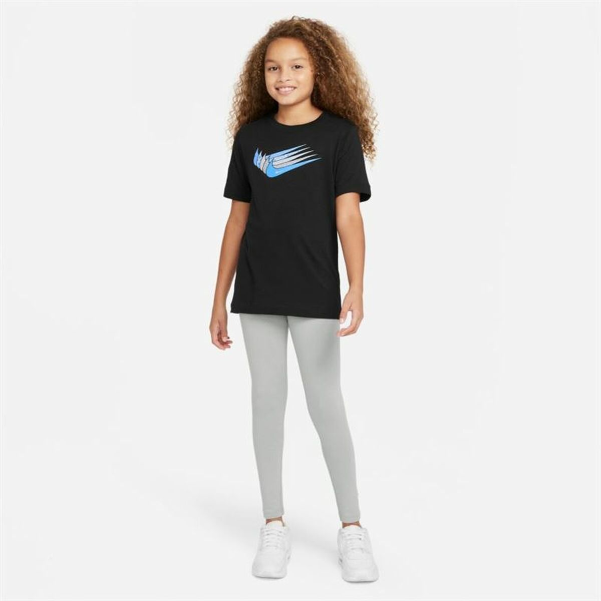 Barn T-shirt med kortärm Nike Sportswear Svart - 5