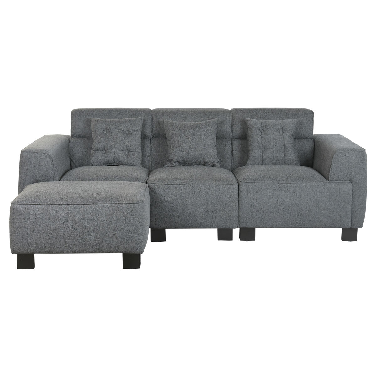 Soffa Home ESPRIT Mörkgrå Modern 231 x 170 x 82 cm