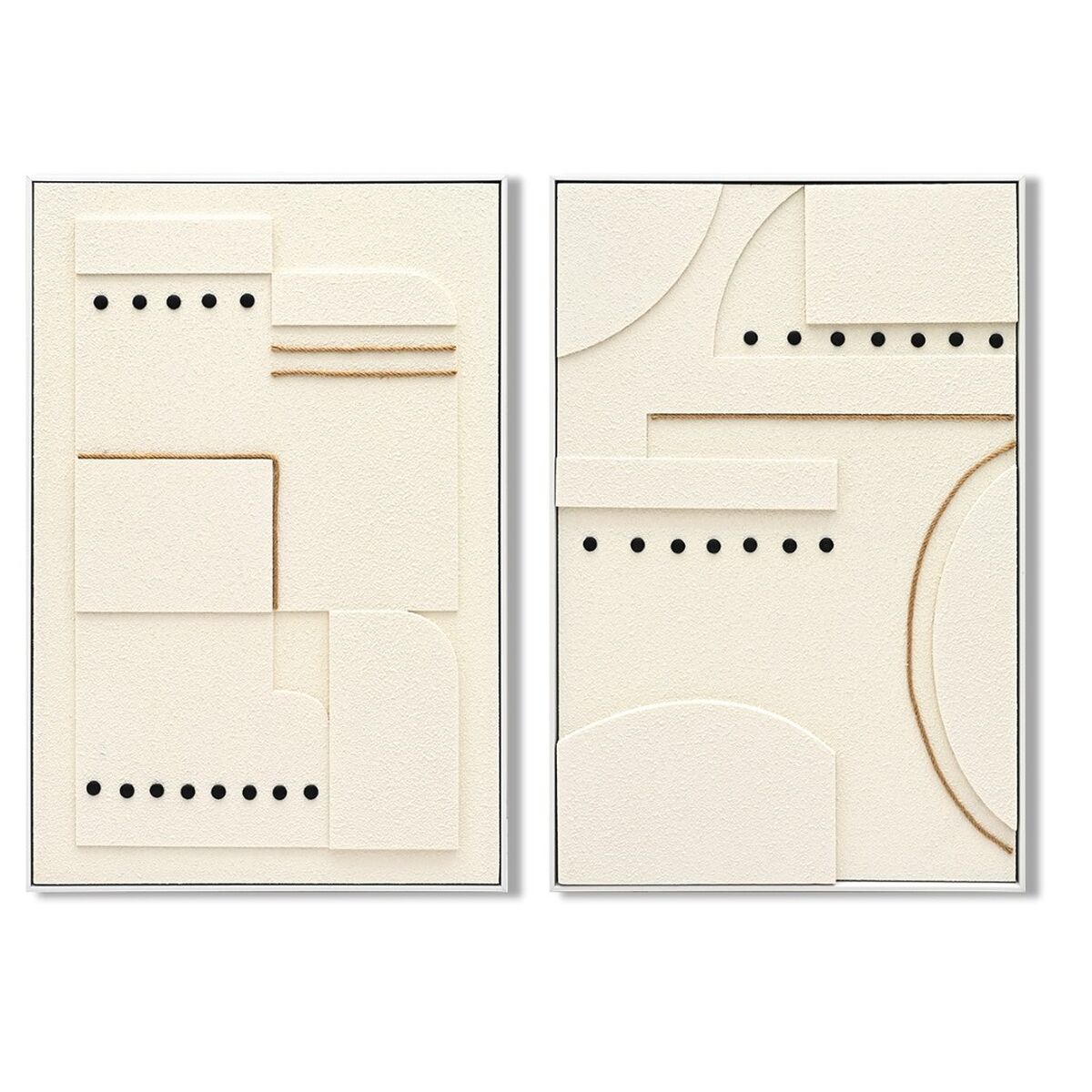 Kanvas Home ESPRIT Vit Modern Skandinavisk 62 x 4,5 x 92 cm (2 antal)