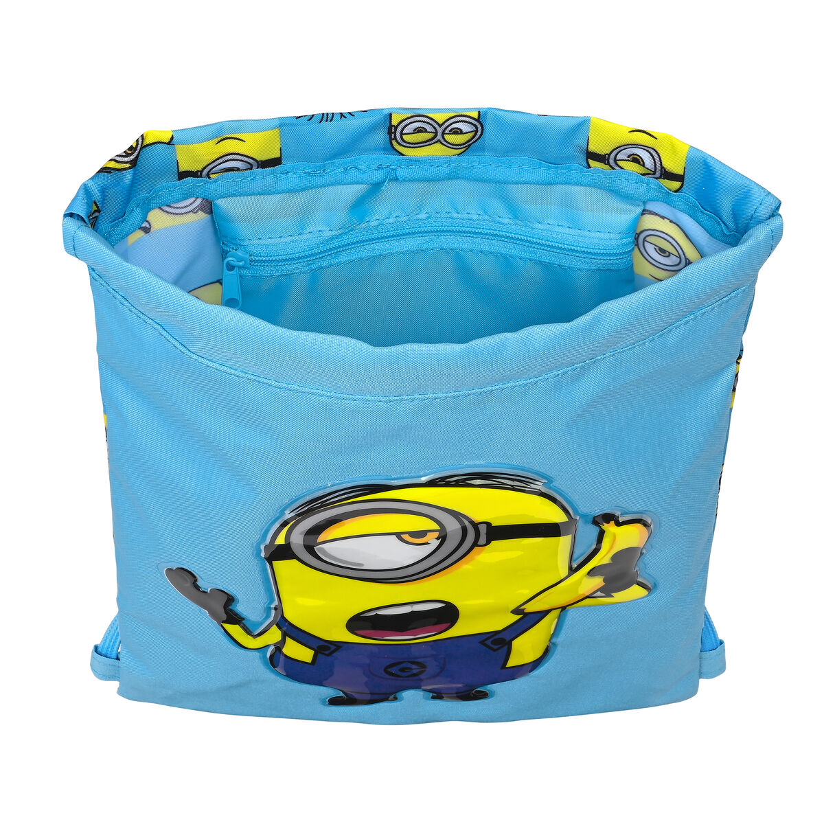 Skopåse med remmar Minions Minionstatic Blå 26 x 34 x 1 cm - 3