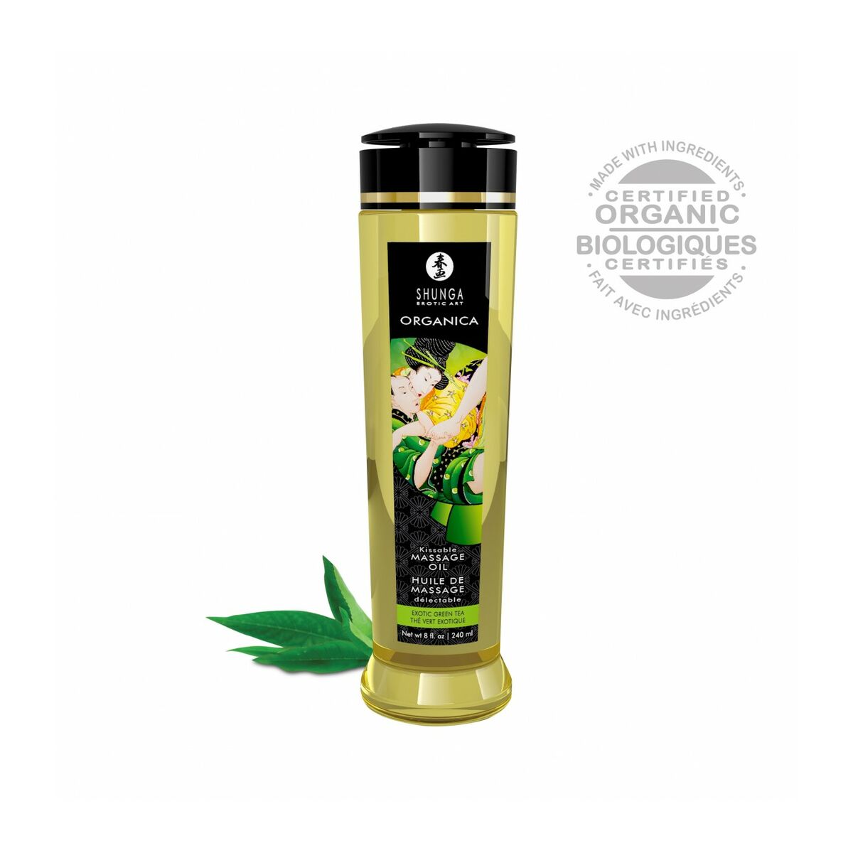 Erotisk Massageolja Shunga 240 ml Grönt te - 3