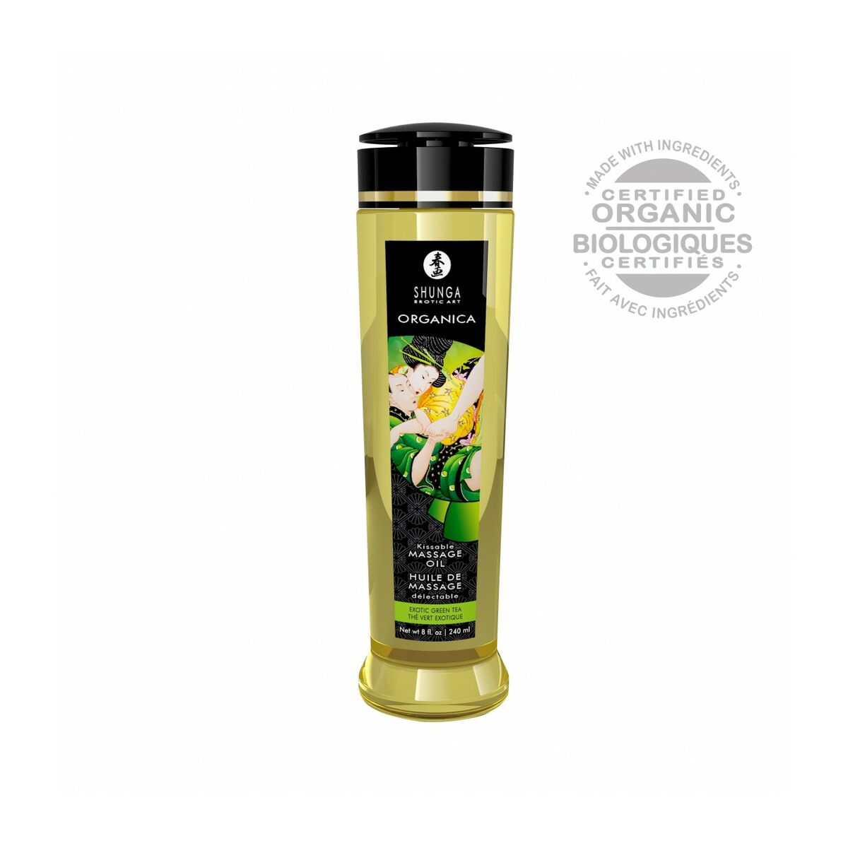 Erotisk Massageolja Shunga 240 ml Grönt te - 4
