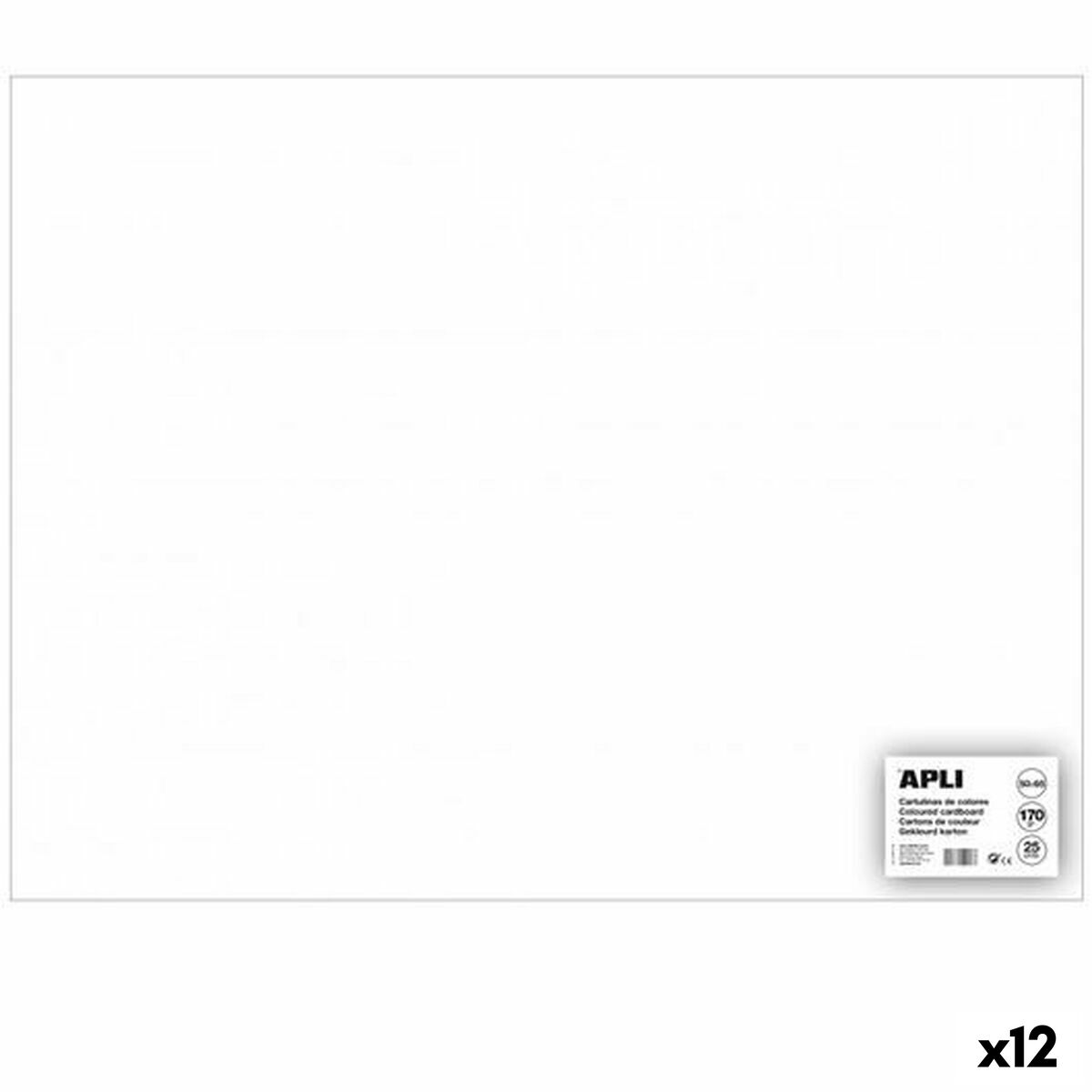 Papp Apli Vit 50 x 65 cm 25 Delar (12 antal)