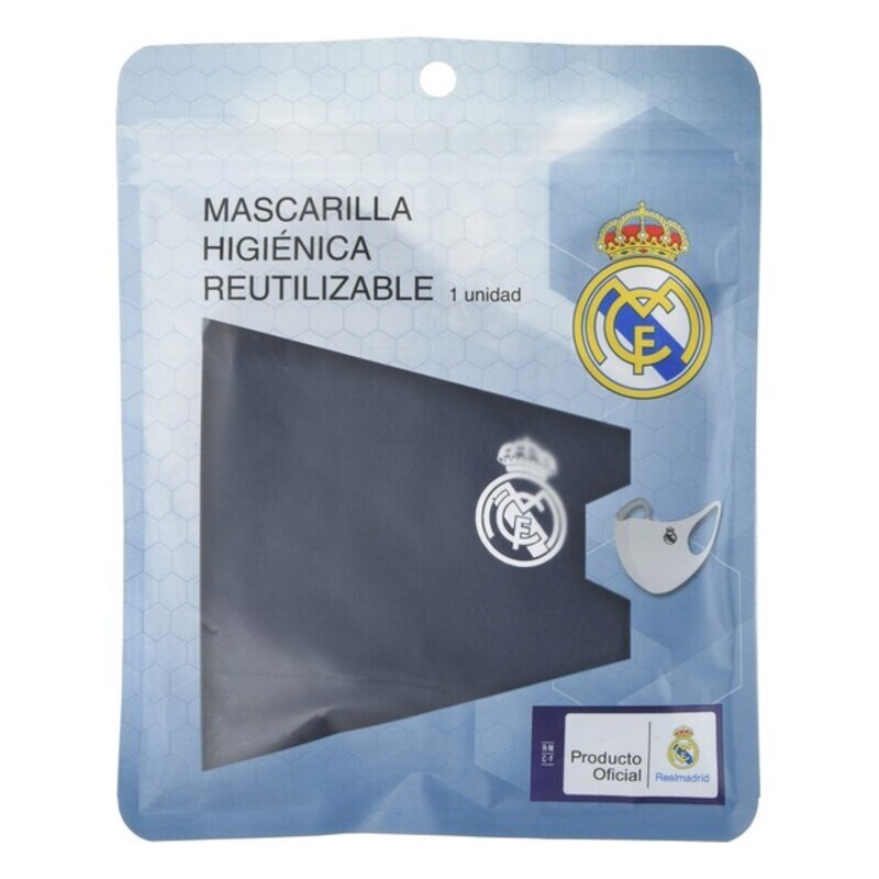 Återanvändbart Hygieniskt Munskydd av Tyg Real Madrid C.F. Blå - 9