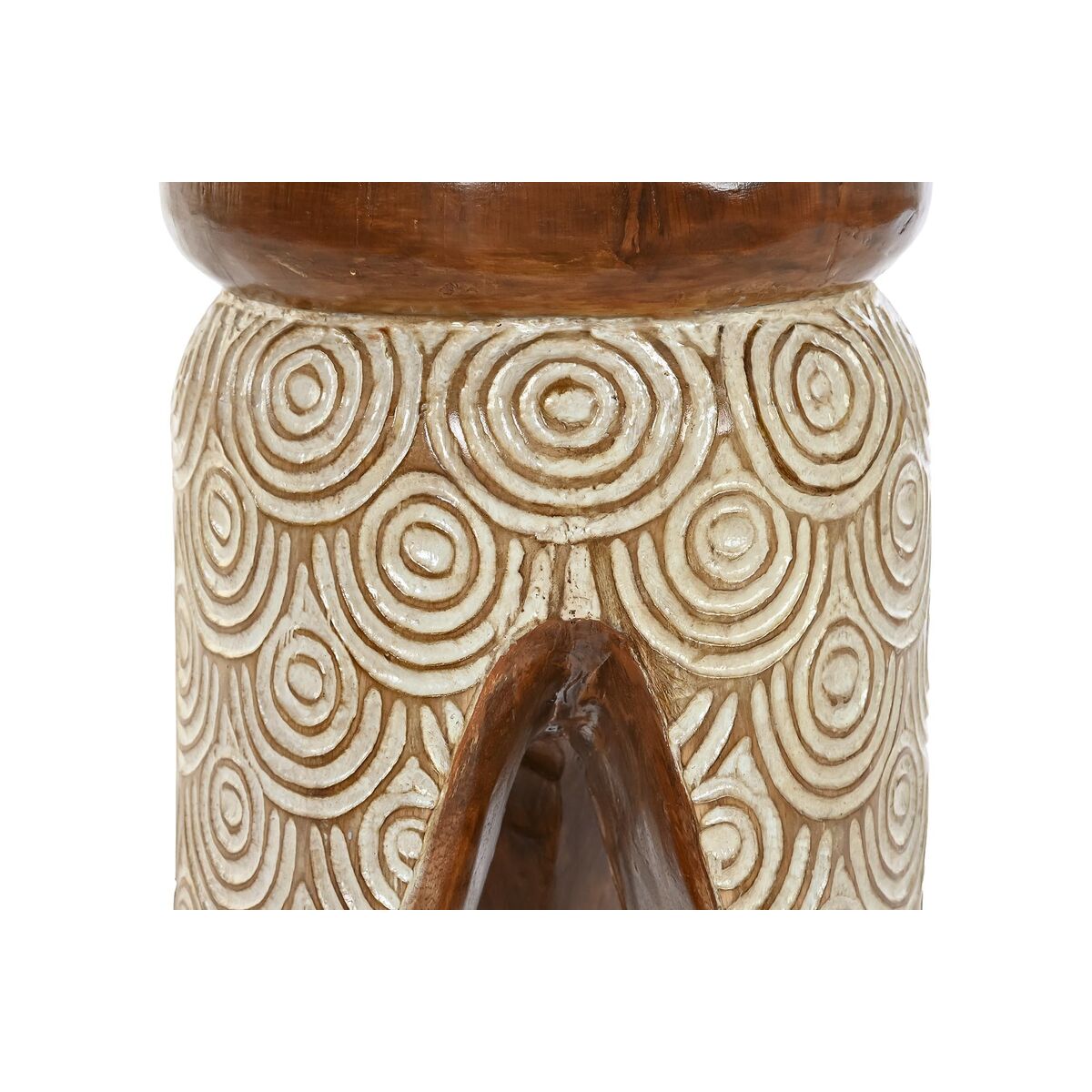 Sidobord DKD Home Decor Naturell Vit Albasiaträ (29 x 29 x 49 cm) (30 x 30 x 50 cm) - 3