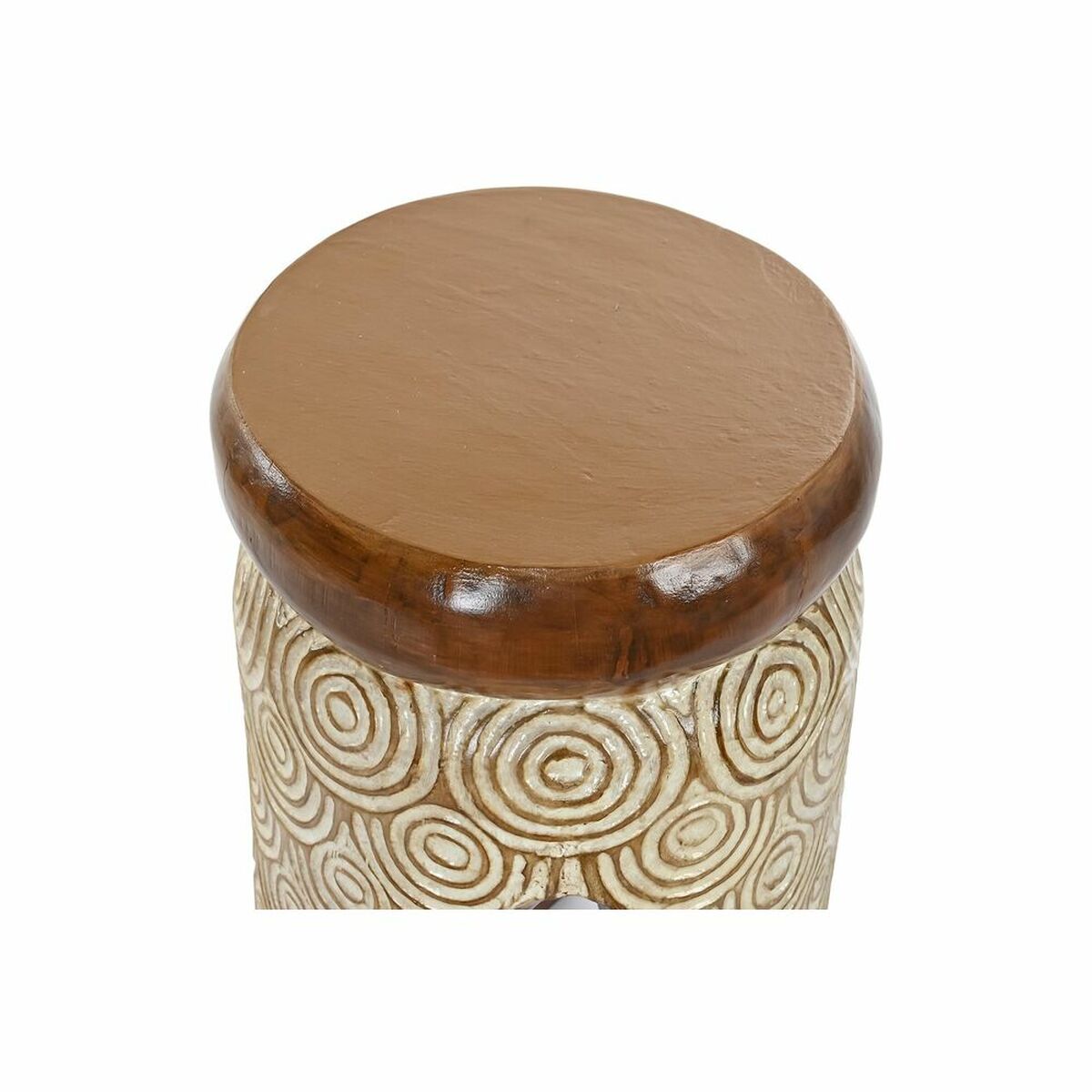 Sidobord DKD Home Decor Naturell Vit Albasiaträ (29 x 29 x 49 cm) (30 x 30 x 50 cm) - 6