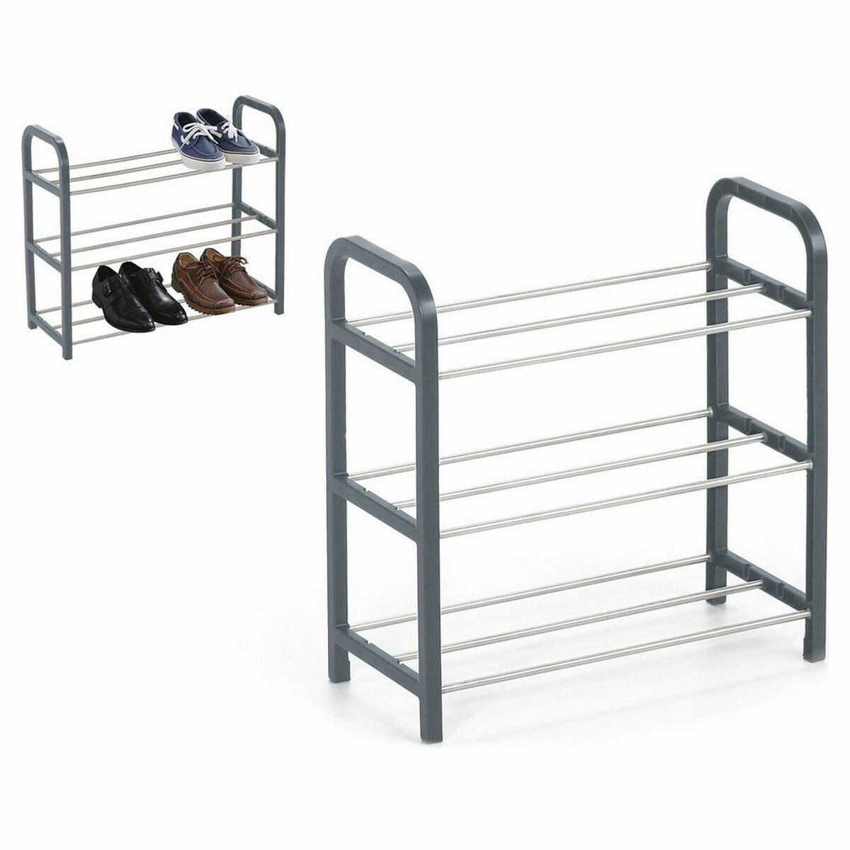 Skoställ Confortime Metall 3 nivåer 40 x 19 x 44 cm (40 x 19 x 44 cm) - 2