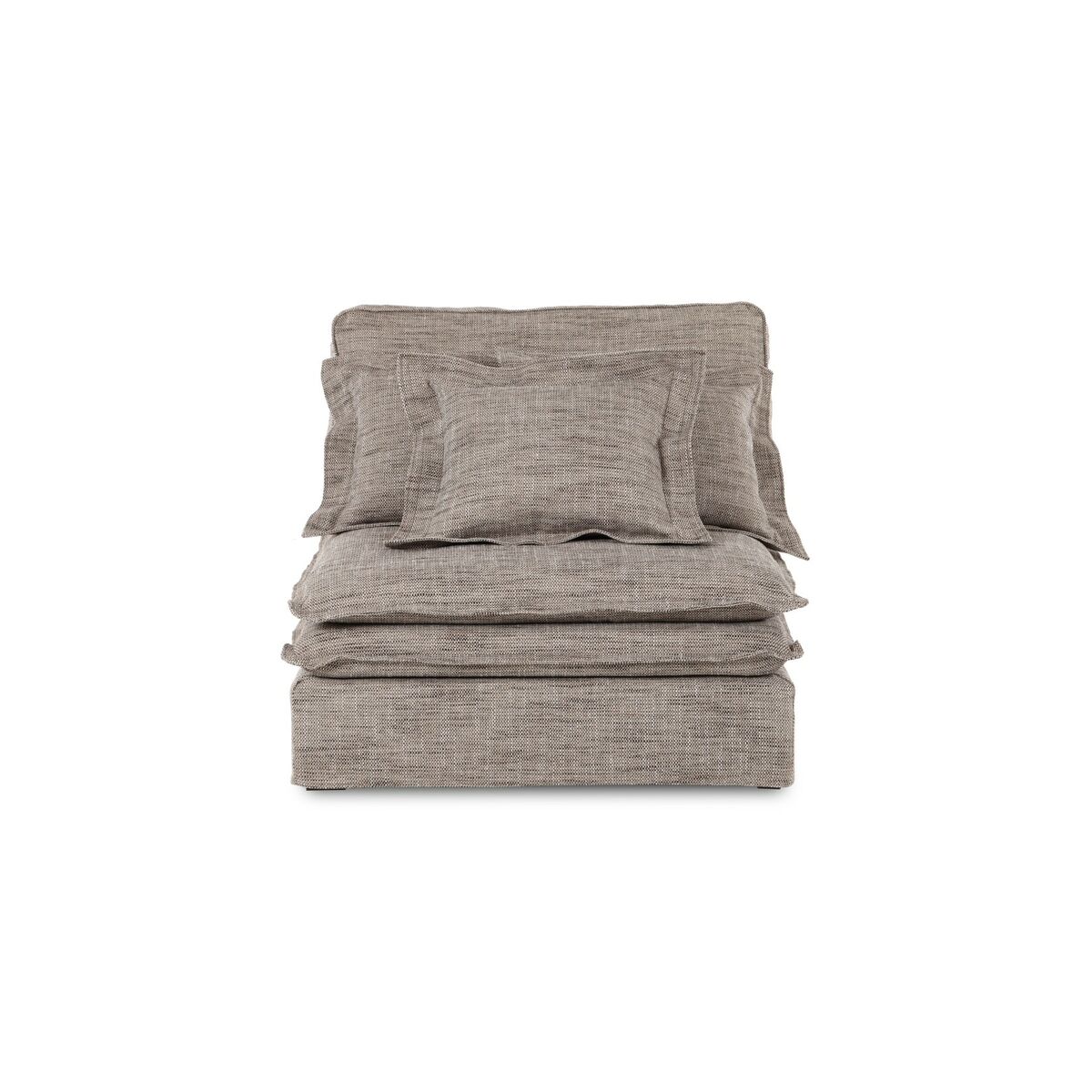 Sofamodul Home ESPRIT Ljusbrun 102 X 120 X 95 CM Central - 2