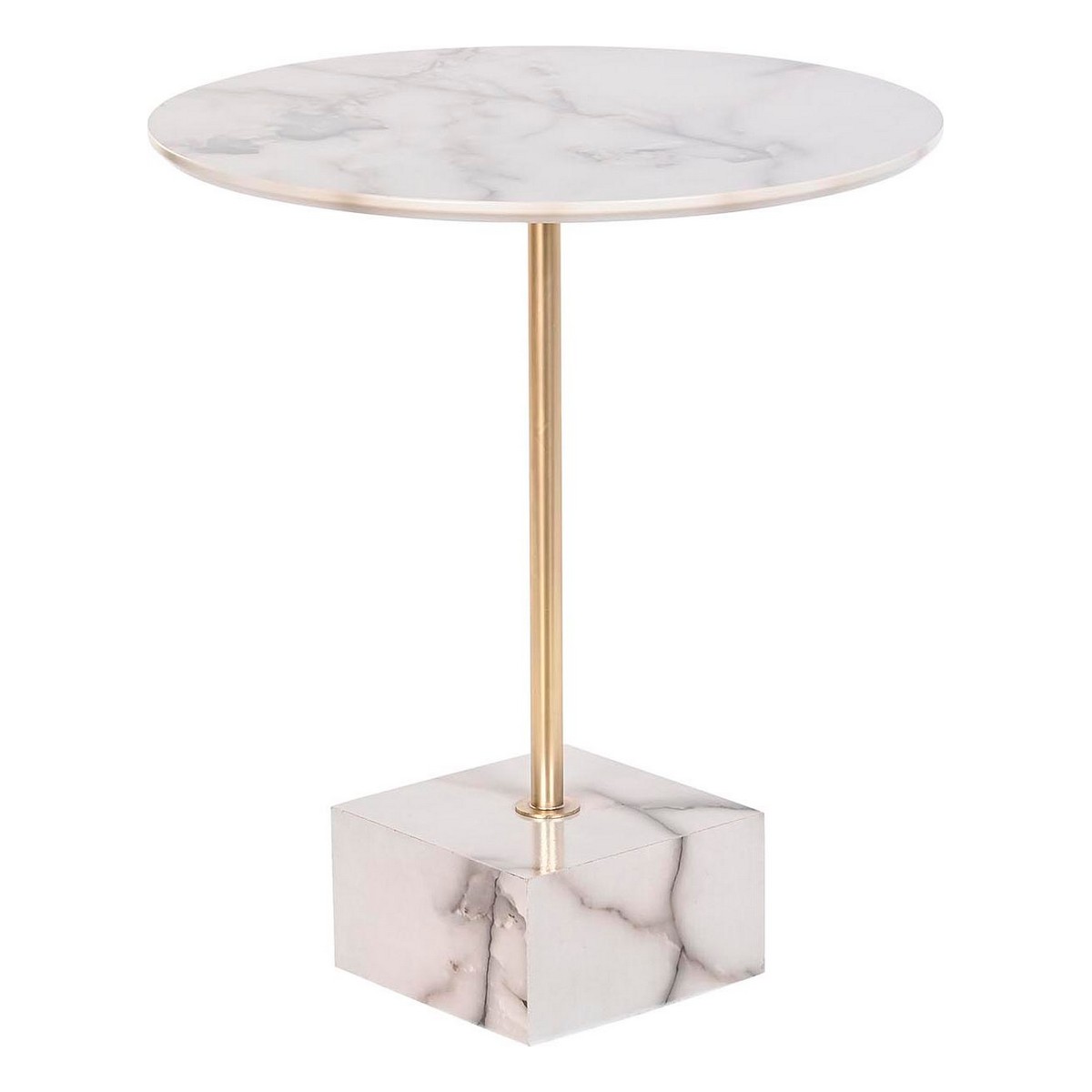 Sidobord DKD Home Decor Marmor Stål Harts (45 x 45 x 50 cm) - 4