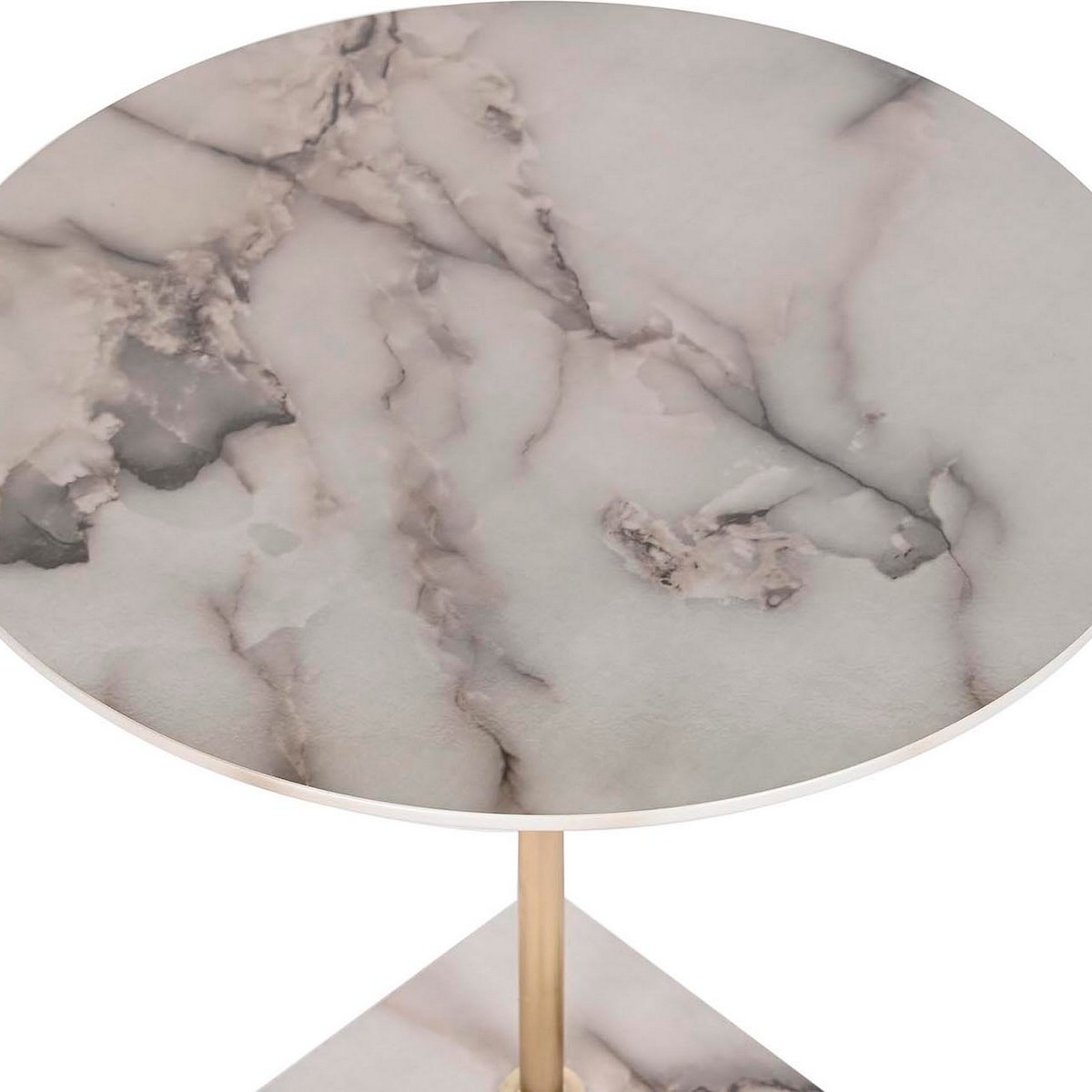 Sidobord DKD Home Decor Marmor Stål Harts (45 x 45 x 50 cm) - 3