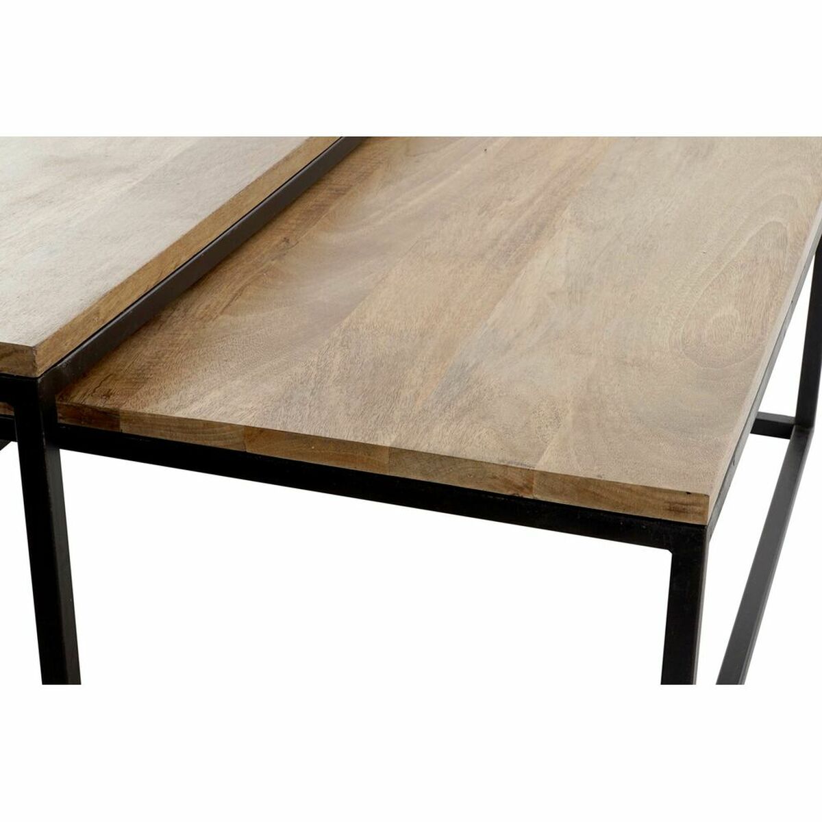 2-bordsset DKD Home Decor Brun Svart 90 x 90 x 40 cm - 3