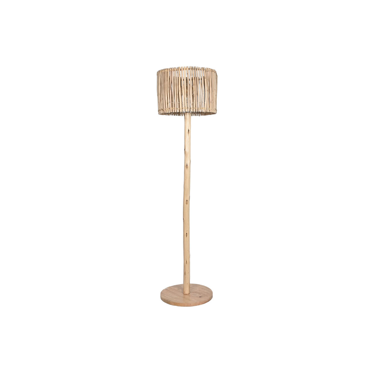 Golvlampa Home ESPRIT Naturell Jute Eukalyptus trä 50 W 220 V 40 x 40 x 150 cm