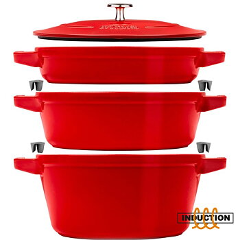 Ugnsplåt Zwilling La Cocotte Röd Gjutjärn Ø 24 cm (3 antal)