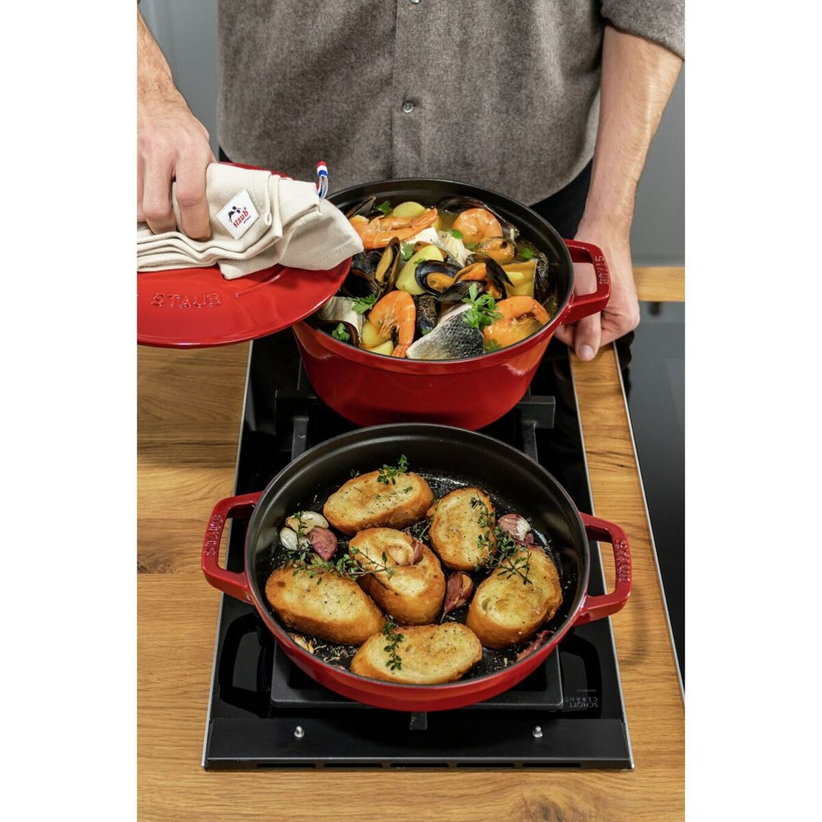 Ugnsplåt Zwilling La Cocotte Röd Gjutjärn Ø 24 cm (3 antal) - 4