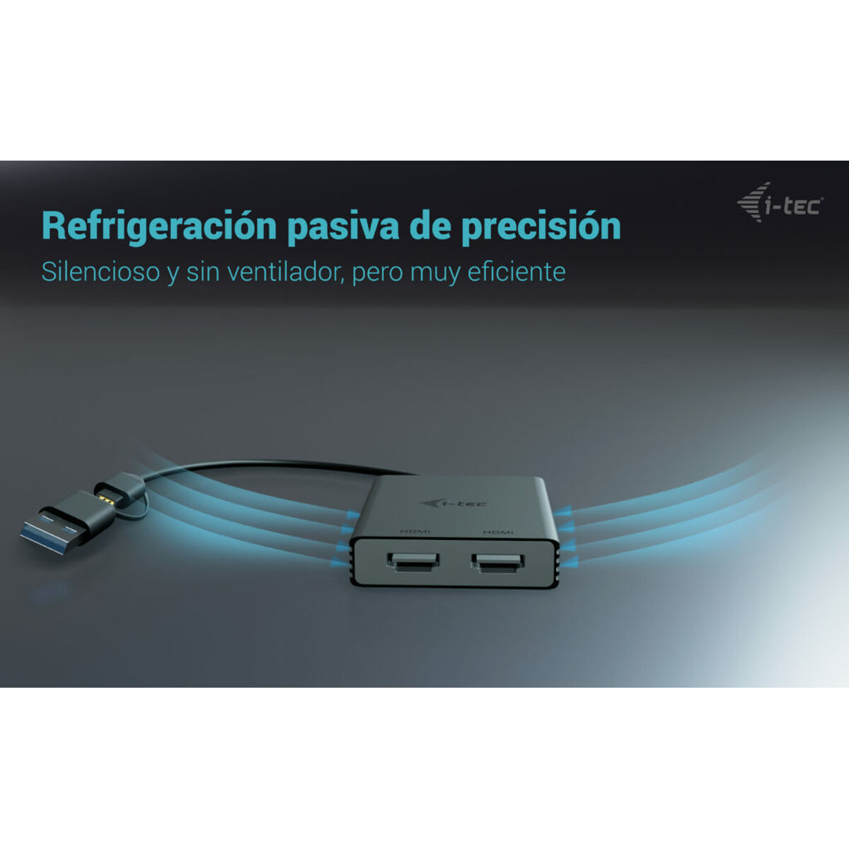 USB-kabel i-Tec CADUAL4KHDMI Svart - 3