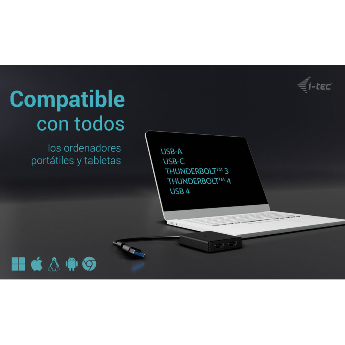 USB-kabel i-Tec CADUAL4KHDMI Svart - 7