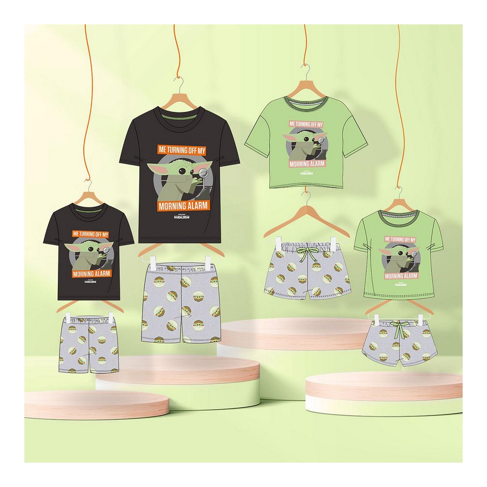 Sommarpyjamas The Mandalorian Grön Ljusgrön Barn - 7