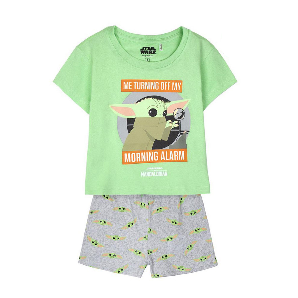 Sommarpyjamas The Mandalorian Grön Ljusgrön Barn