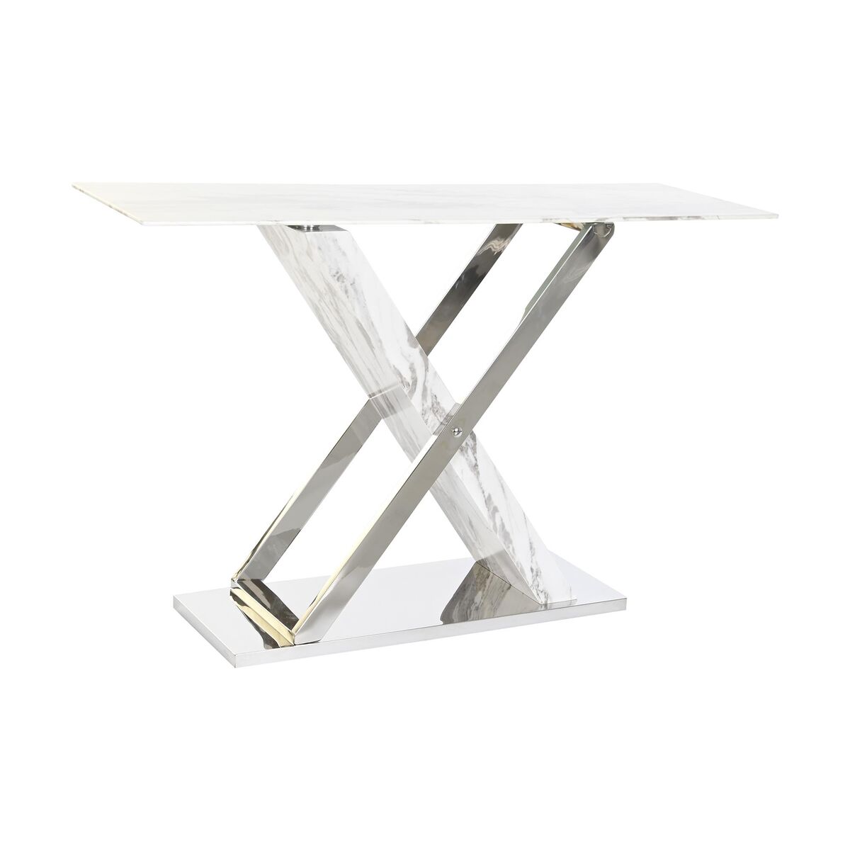 Mottagare DKD Home Decor Vit Grå Silvrig 120 x 40 x 75 cm