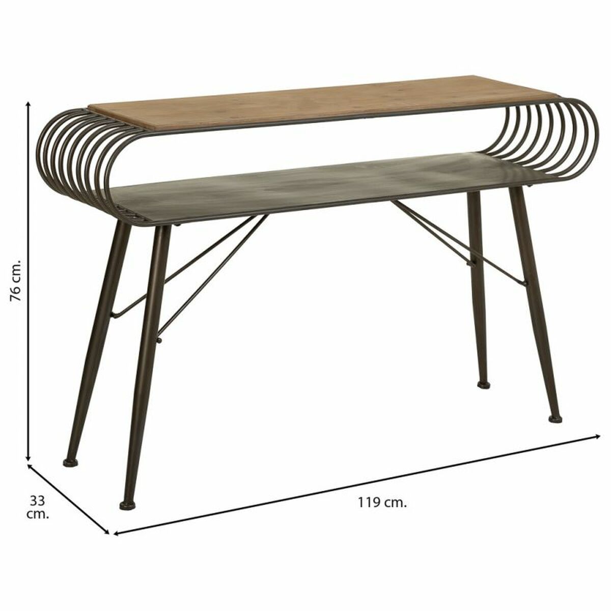 Mottagare Alexandra House Living Brun 33 x 76 x 119 cm - 3