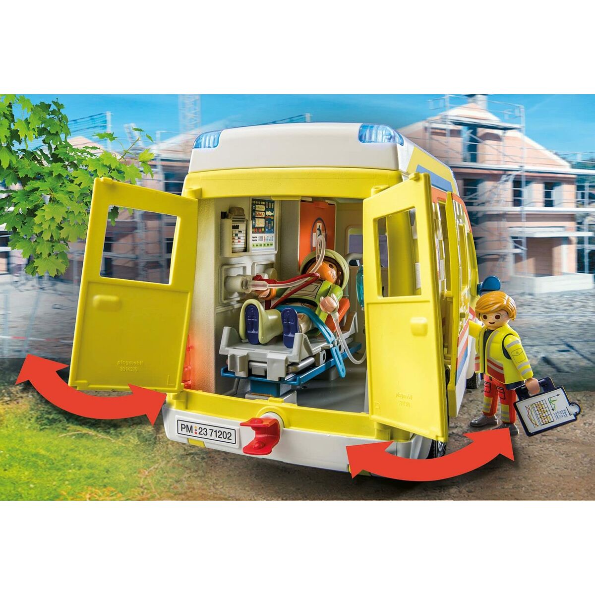 Playset Playmobil 71202 City Life Ambulance 67 Delar - 6