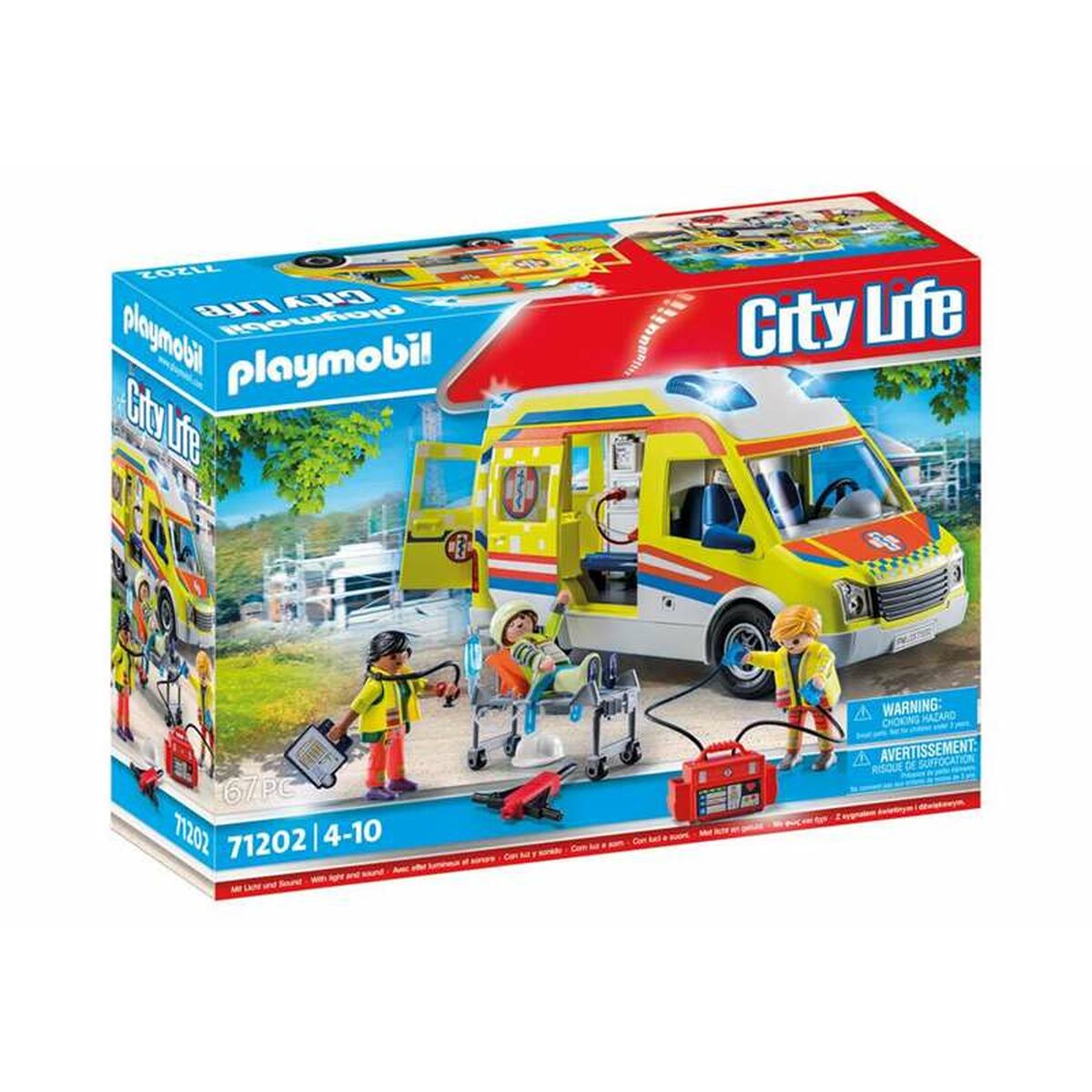 Playset Playmobil 71202 City Life Ambulance 67 Delar - 7